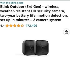 Blink Outdoor wireless 2 camera system